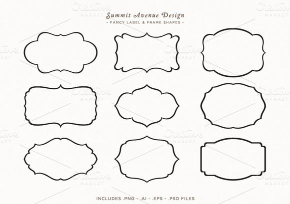 Fancy Label Frame Shapes