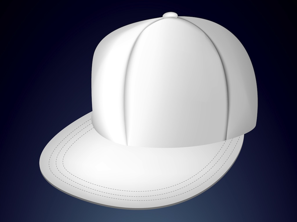 Fitted Hat Vector Template