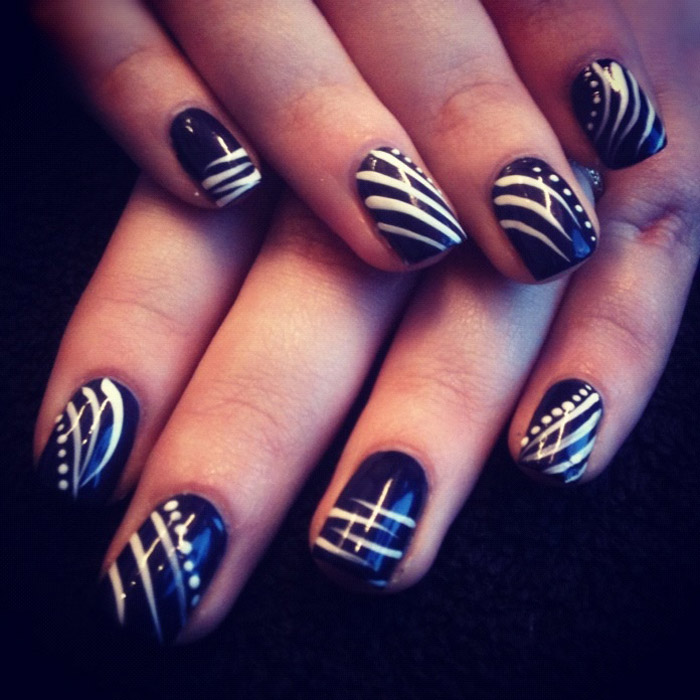 Free Hand Nail Art Designs