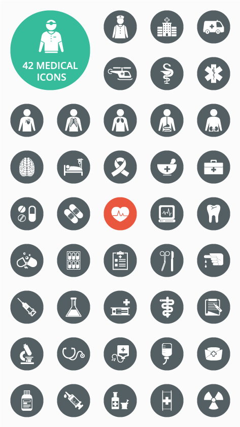 Free Medical Icons Vector Set