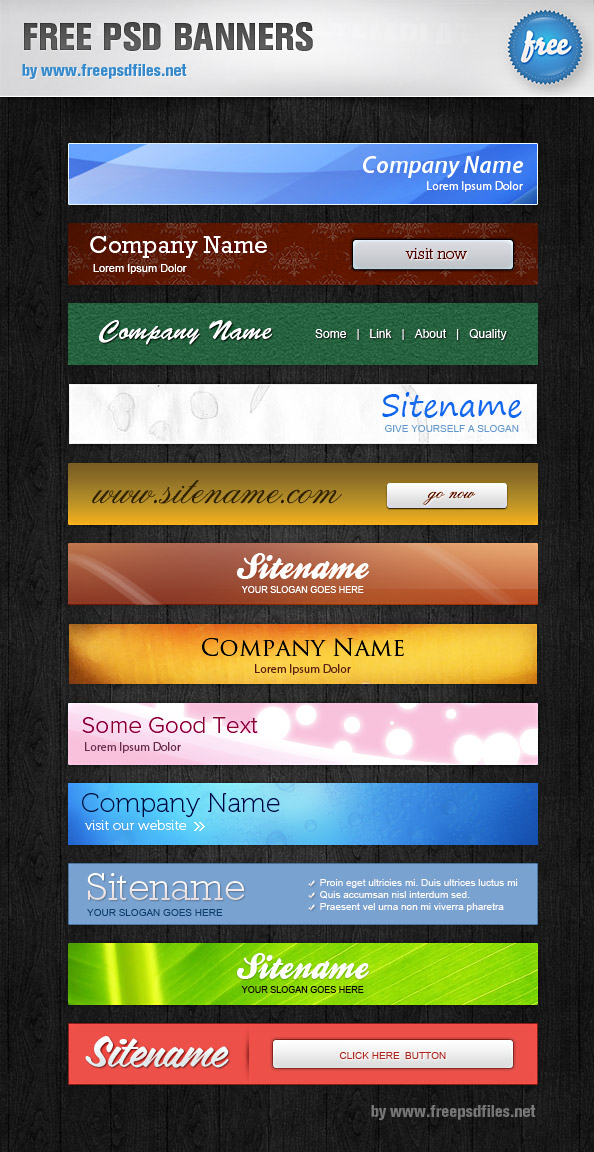 Free Photoshop Banner Templates