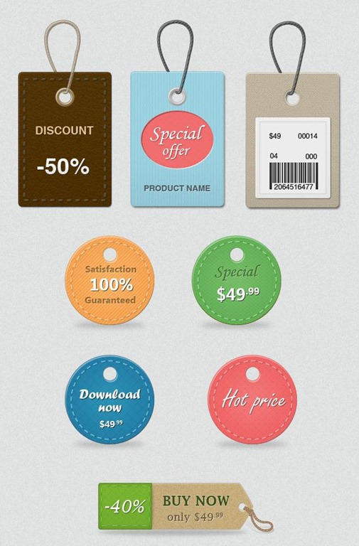 9 Free Sale Price Tags PSD Images