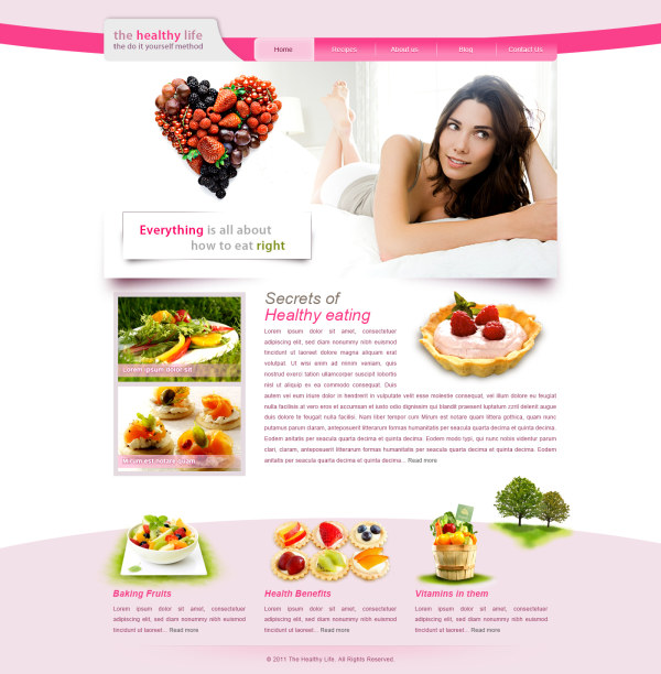 Free PSD Web Design Templates Healthy