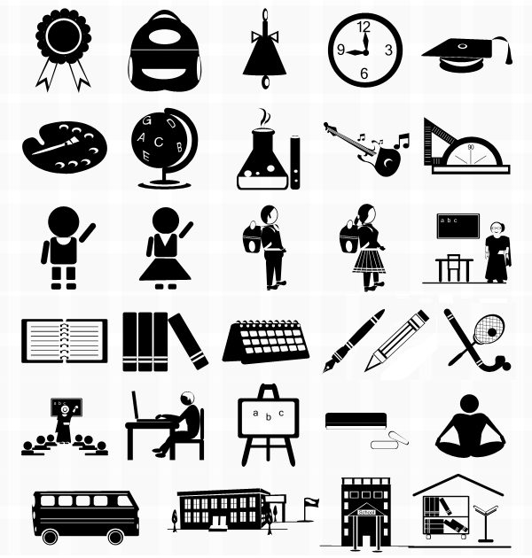 11 Free Vector Icons School Images