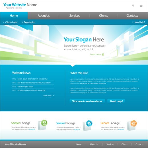 Free Vector Website Templates