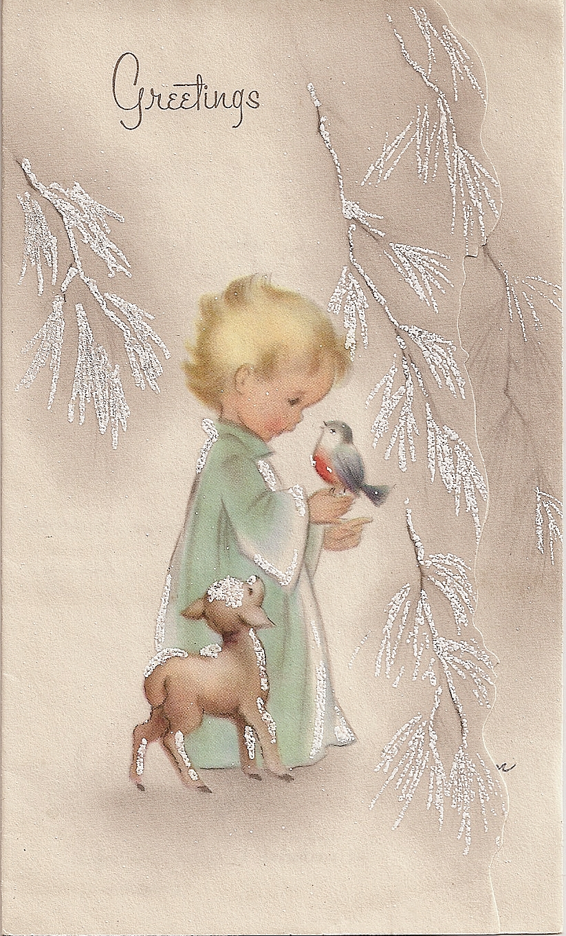 Free Vintage Christmas Cards Birds