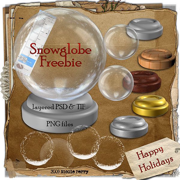 Freebie Png Psd Snow Globe Templates