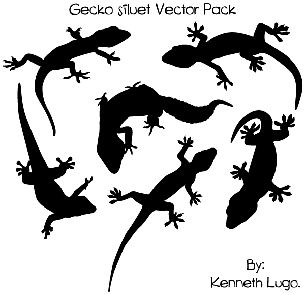 Gecko Silhouette Clip Art