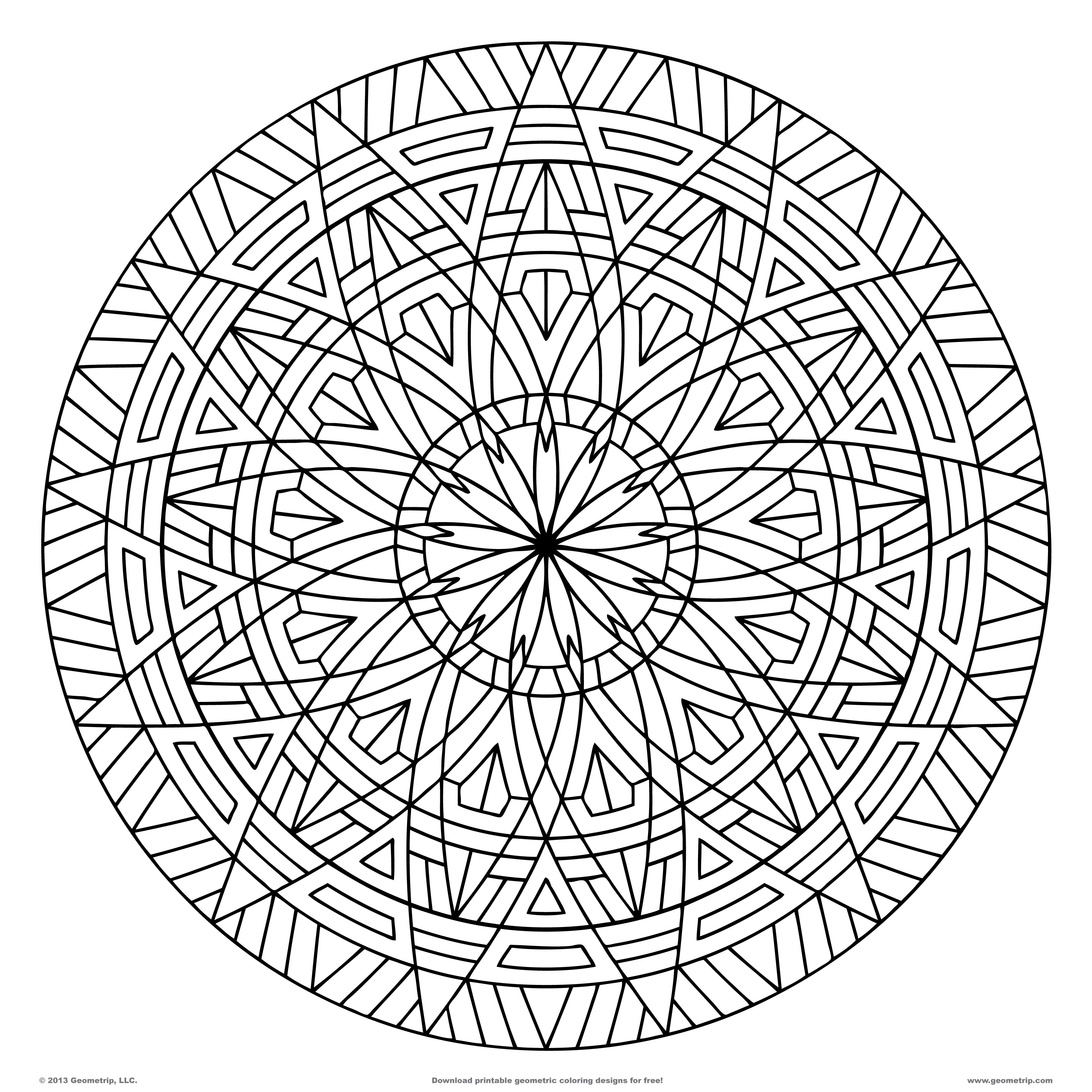 Geometric Design Coloring Pages Printable