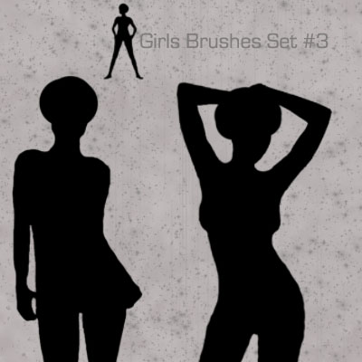Girl Silhouette Photoshop Brushes