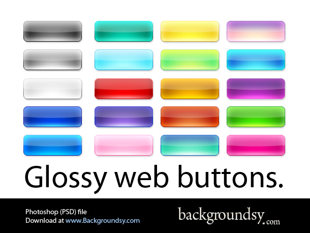Glossy Rectangle Web Buttons