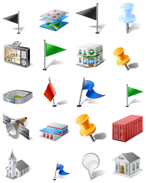 GPS GIS Map Icons