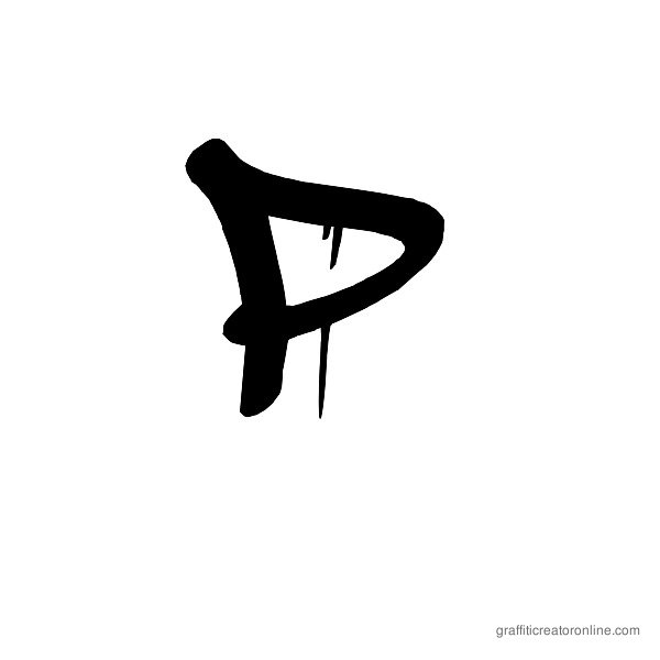 Graffiti Bubble Letter P