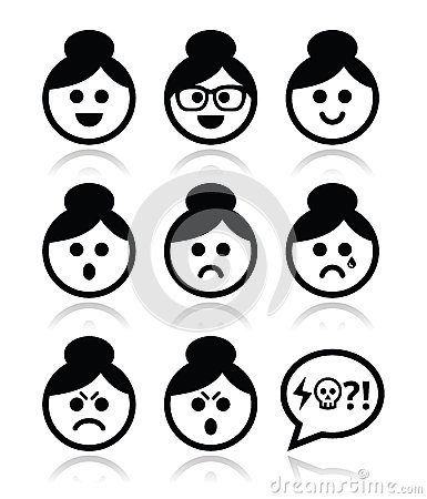 Grandma Smiley-Face Icons Grandma Smiley-Face Icons