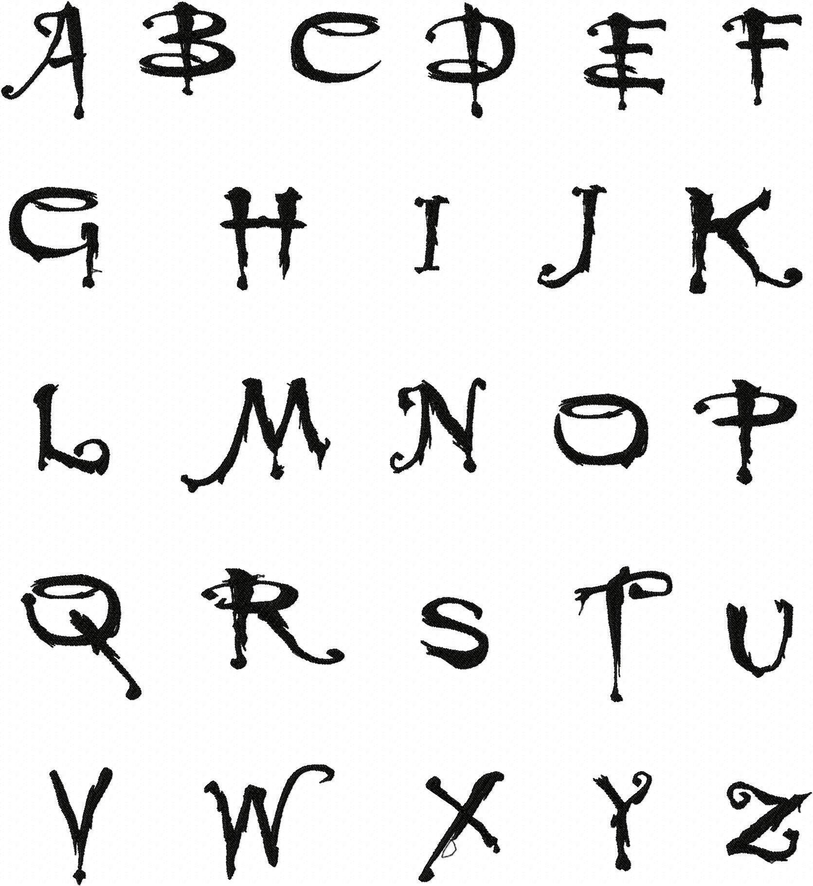 Halloween Font Alphabet Letters