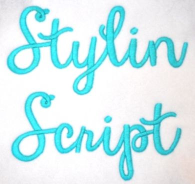 Handwriting Script Font Embroidery