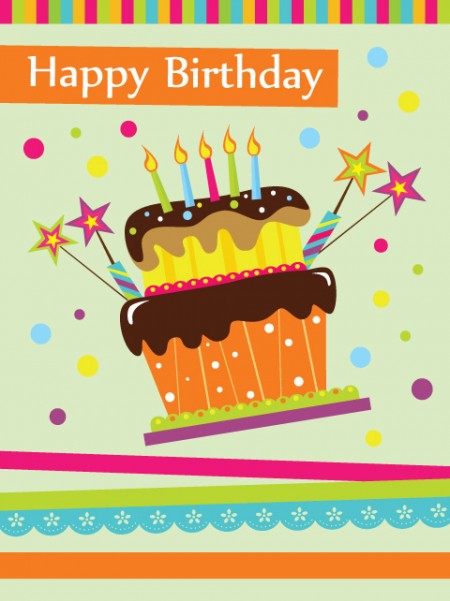 Happy Birthday Cake Card