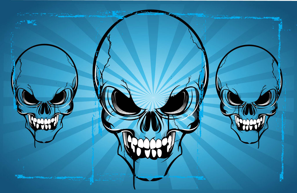 Horror Vector Art Skulls