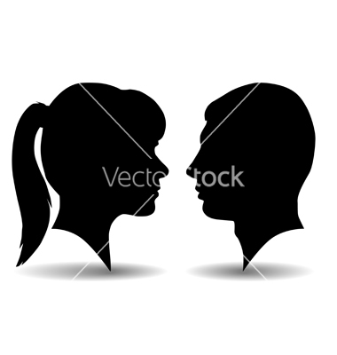 Human Profile Silhouette Vector