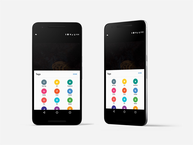 Icons for Nexus 6 Mockup