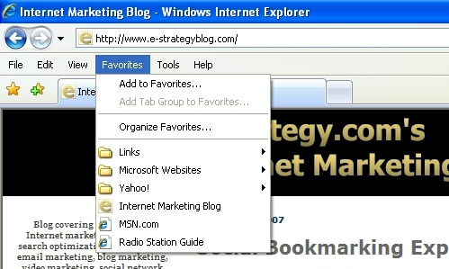 Internet Explorer Favorites Icon