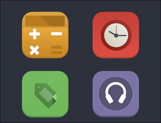iOS Flat App Icons