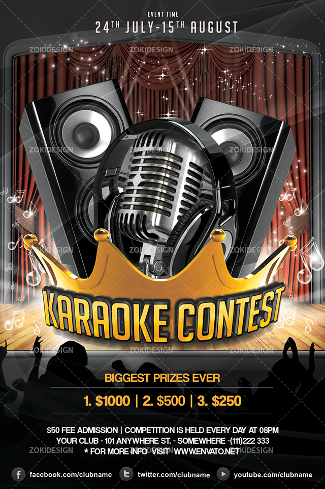 Karaoke Contest Flyers