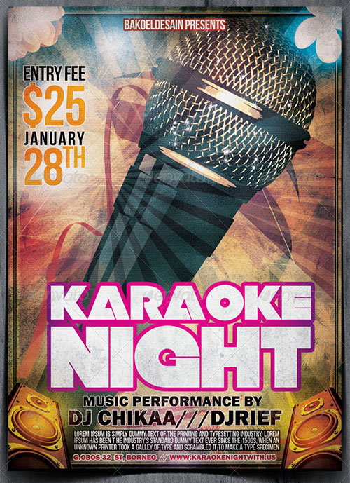 Karaoke Night Flyer Template