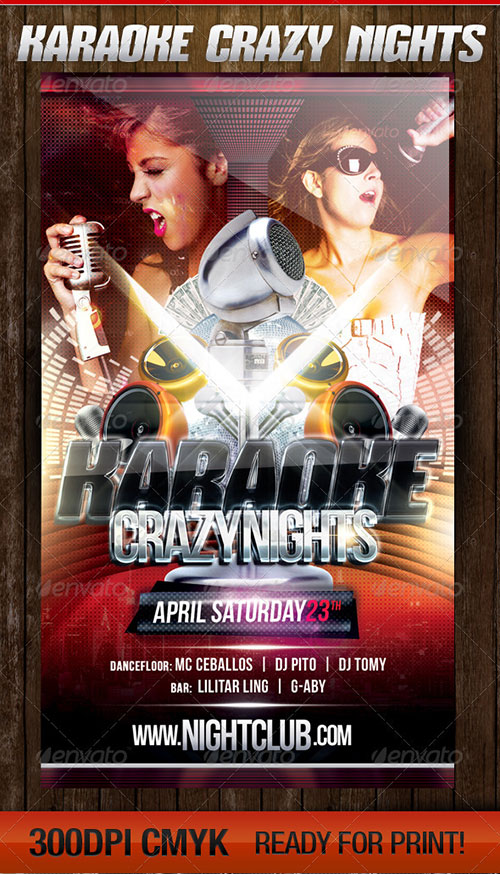 Karaoke Party Flyer Template