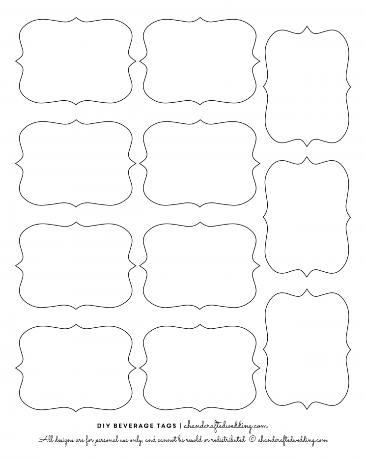 Label Shape Templates Printable Free