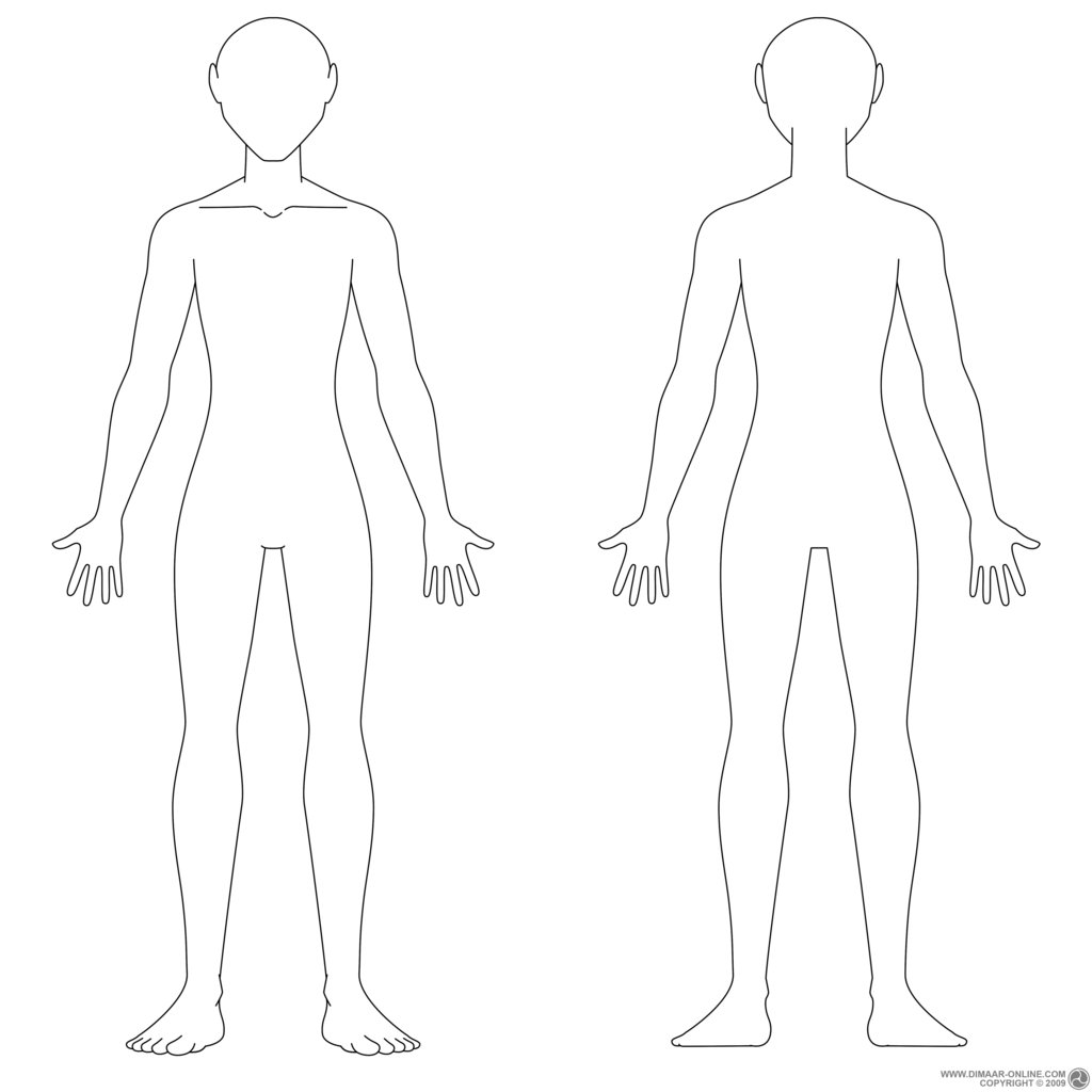 Male Costume Design Body Templates