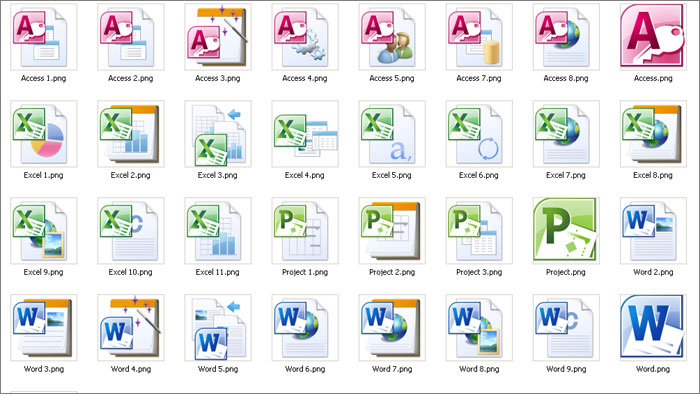 Microsoft Office 2010 Icons Microsoft Office 2010 Icons