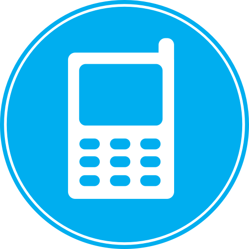 Mobile Phone Icon Blue