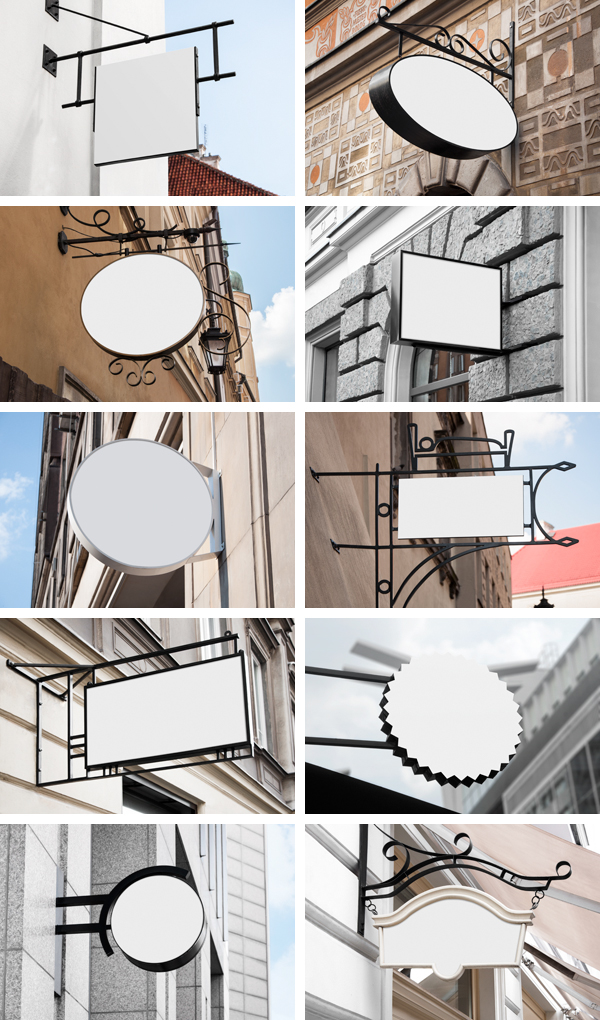 Mockup Restaurant Signs