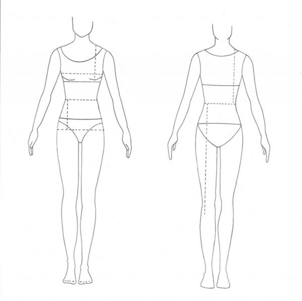 Model Sketches for Fashion Design Templates