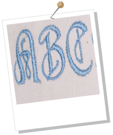 Old English Font Outline Embroidery