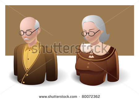 Old Man Women Icon Images