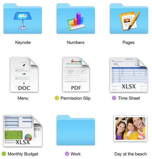 OS X Folder Icons Yosemite