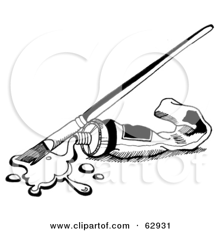 Paint Brush Clip Art Black and White