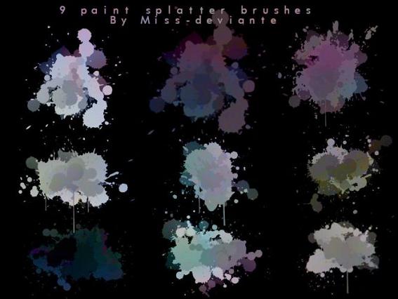 Paint Splatter Brushes Photoshop