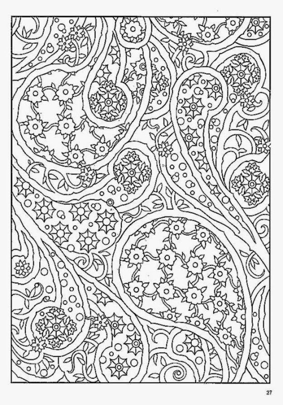 Paisley Designs Coloring Book Pages