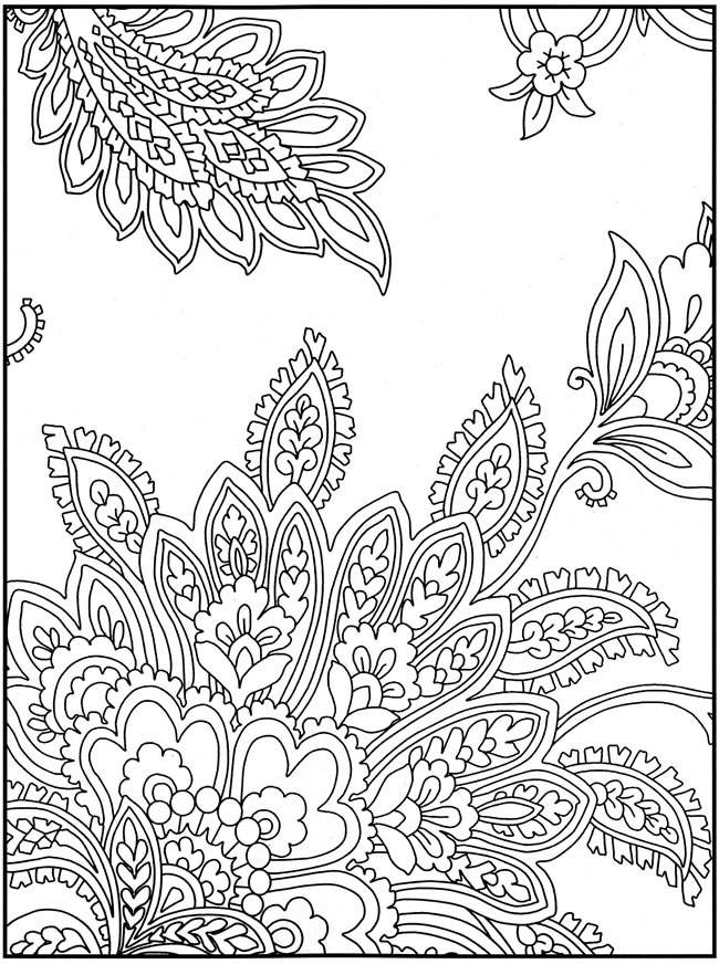 Paisley Pattern Coloring Page for Adults Paisley Pattern Coloring Page for Adults