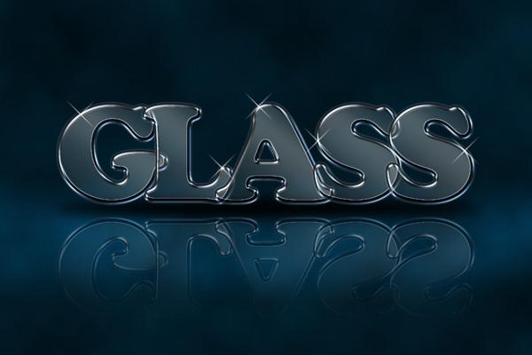 Photoshop Glass Text Effect Photoshop Glass Text Effect
