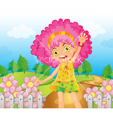 Pink Cartoon Flowers