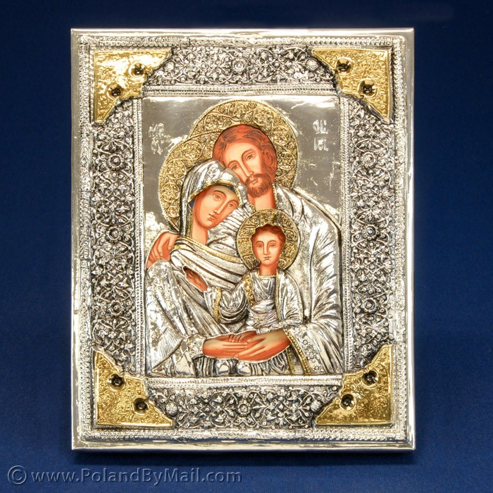 8 Silver Plated Polish Religious Icons Images