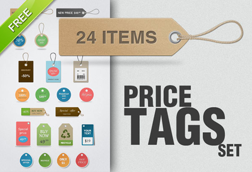 Price Tags PSD Templates