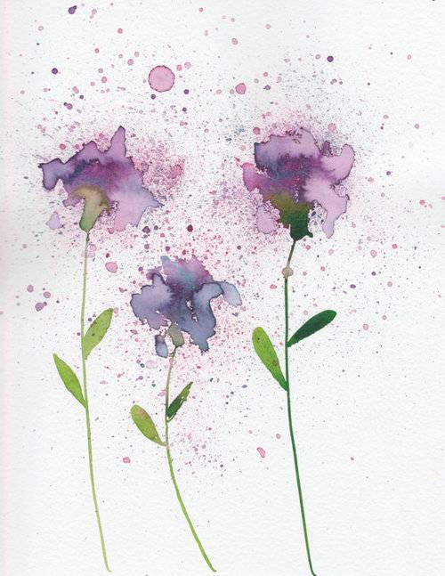 Purple Flower Watercolor