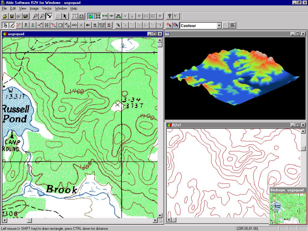 Raster Data GIS Map