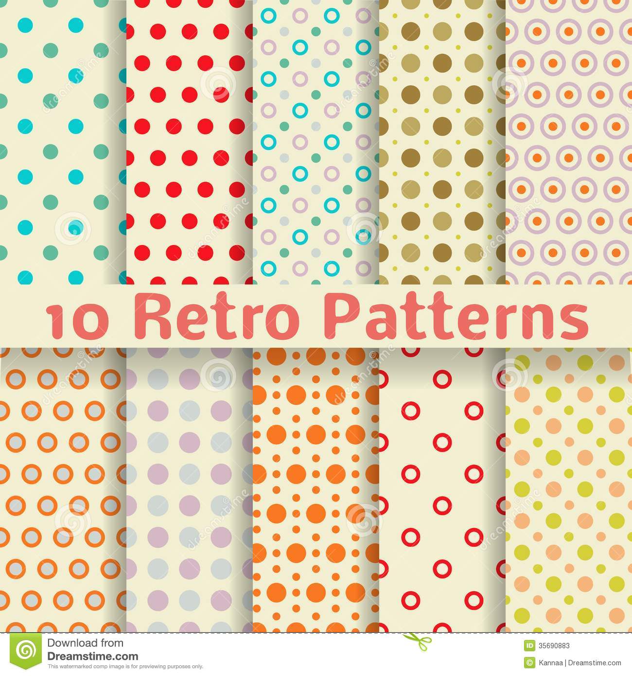 Retro Seamless Patterns Vector