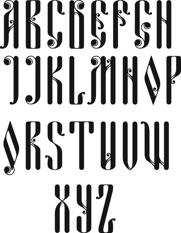 Russian Cyrillic Alphabet Fonts